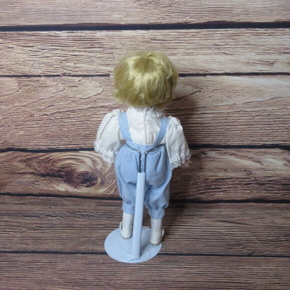 Vintage Porcelain 14" Girl Doll with Victorian Blouse & Romper - Picture 4 of 6